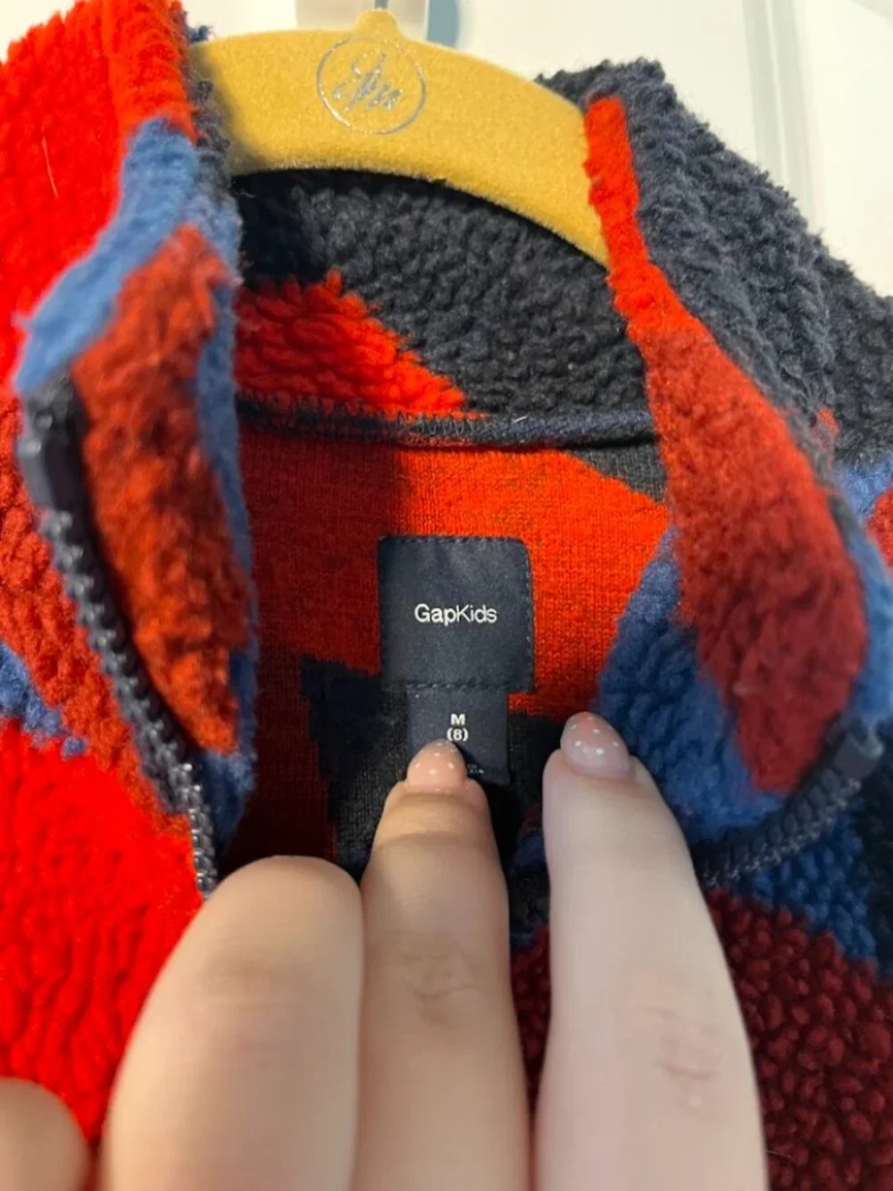 GapKids Full Zip Fuzzy Plush Fleece Jacket Medium Boys